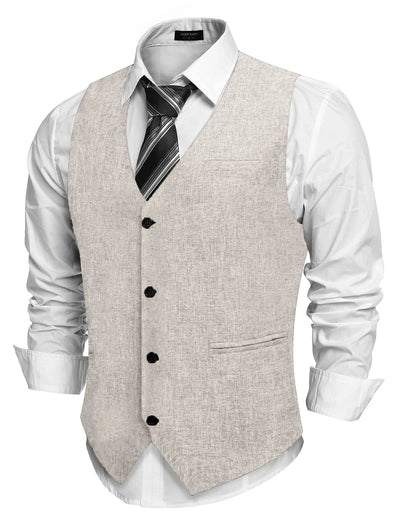 Coofandy Waistcoat Business Vests (US Only) Vest coofandy Khaki S 