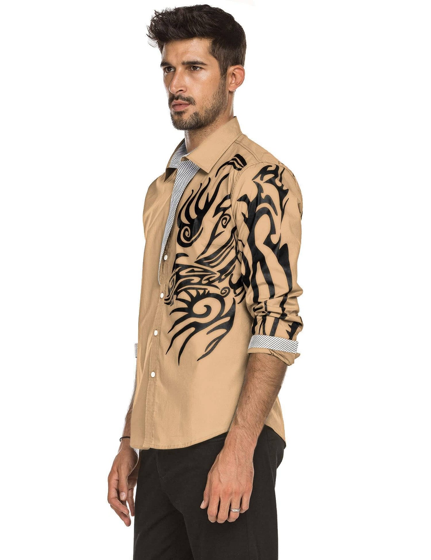 coofandy dress shirts Casual Regular Fit Dress Shirt (US Only) Wine Red / M