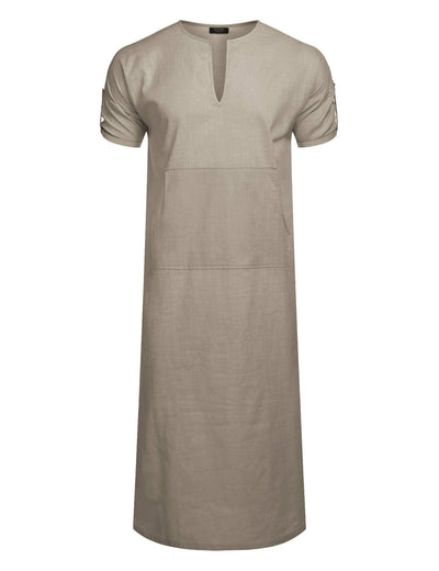 Coofandy V-Neck Long Gown (US Only) Robe coofandy Khaki S 