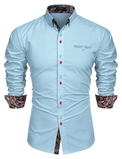 Coofandy Dress Button Down Shirts (US Only) Shirts coofandy Blue S 
