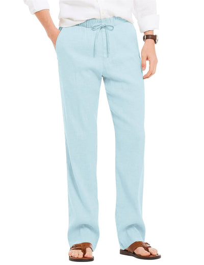 Coofandy Linen Style Beach Yoga Trousers (US Only) Pants coofandy Light blue S 