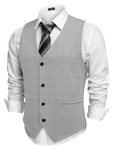 Coofandy Waistcoat Business Vests (US Only) Vest coofandy Light Grey S 