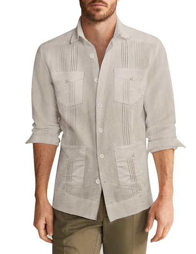 Coofandy Cotton Style Pocket Shirt (US Only) Shirts coofandy Light Khaki S 