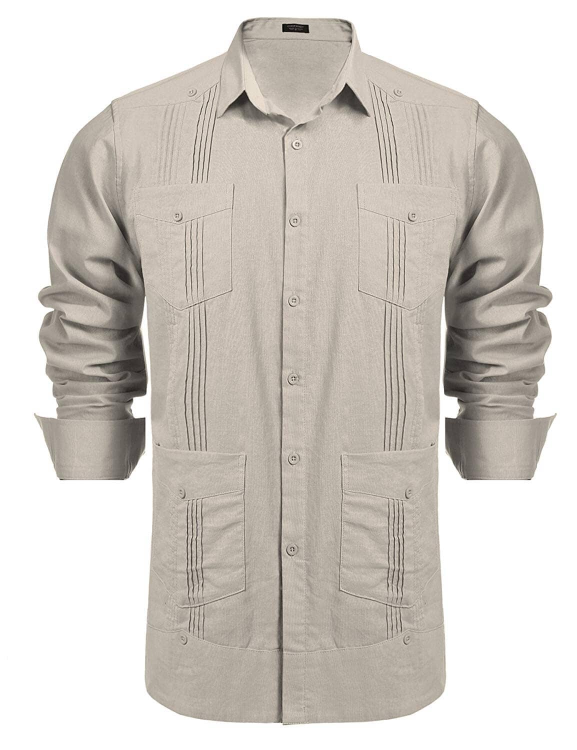 Coofandy Cotton Style Pocket Shirt (US Only) Shirts coofandy 