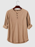 Coofandy Long Sleeves Shirt With Buttons Shirts coofandystore Apricot S 