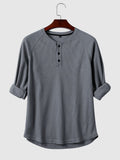 Coofandy Long Sleeves Shirt With Buttons Shirts coofandystore Dark Grey S 