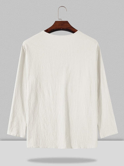 Coofandy Solid Color Trend Linen Top Shirts coofandystore 