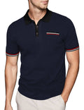 Coofandy Pocket Polo Shirt (US Only) Polos coofandy Navy Blue S 