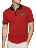 Coofandy Pocket Polo Shirt (US Only) Polos coofandy Red S 