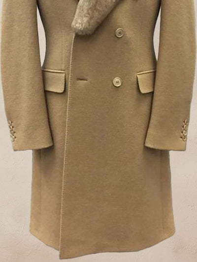 Warm Double-Breasted Tweed Coat Coat coofandy 