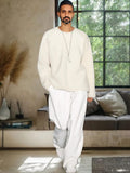 Casual Cozy 2-Piece Sweatshirt Set Sets coofandy Apricot M 
