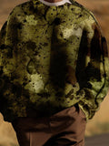 Casual Camo Sweatshirt with Shoulder Zip Hoodies coofandy 