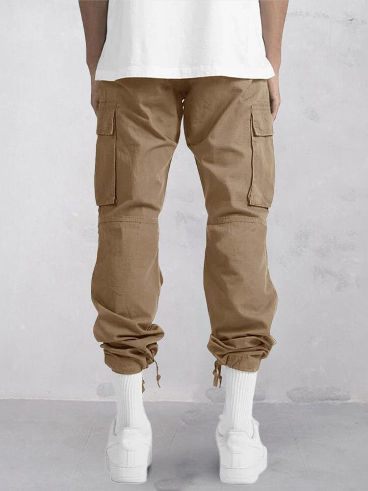 elastic straps pants with multi-pockets Pants coofandystore 