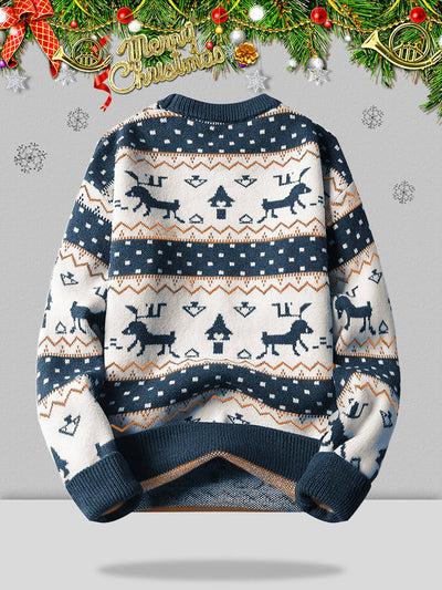Coofandy Christmas fashion casual knitwear jacket Sweaters coofandystore Blue M 