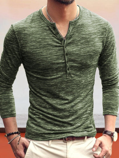 Coofandy Bottoming Long Sleeve Slim Fit T-Shirt T-Shirt coofandystore Green S 