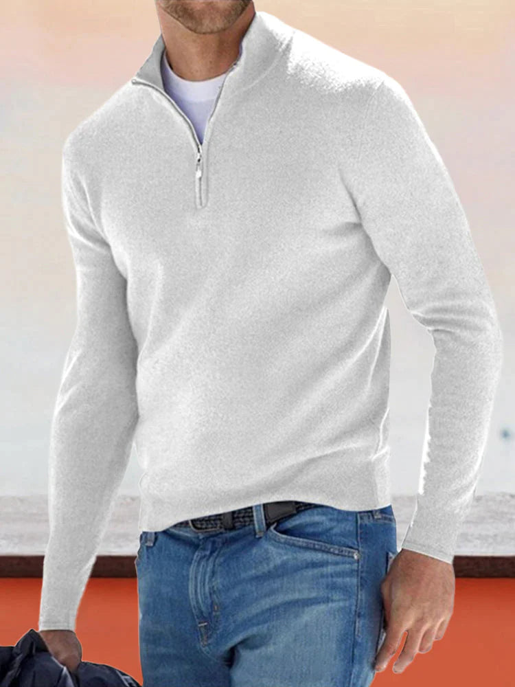 Coofandy Long sleeved tunic shirt Sweater coofandystore White S 