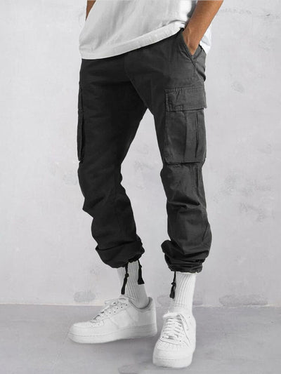 elastic straps pants with multi-pockets Pants coofandystore 