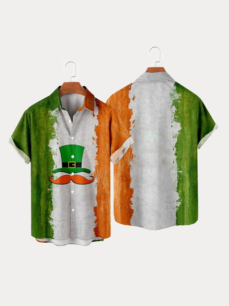 St. Patrick's Day Printed Casual Shirt Shirts coofandystore White S 