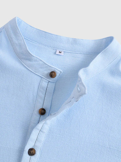 Loose Linen Style Casual Shirt with Pocket coofandystore 