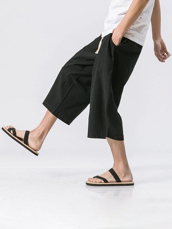 COOFANDY 3/4 SHORTS CASUAL TROUSERS coofandy Black M 