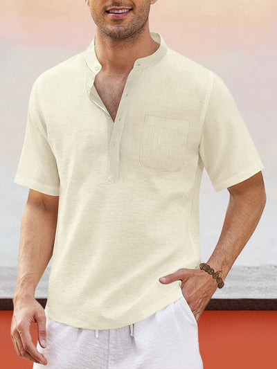 Coofandy Cotton Style Shirt With Pocket Shirts coofandy Apricot S 