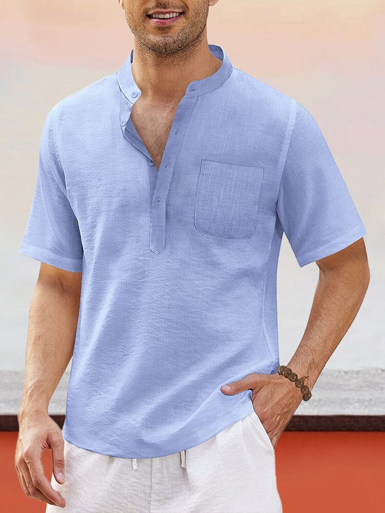 Cotton Linen Shirt - Lightweight & Comfortable Beachwear for Men – COOFANDY