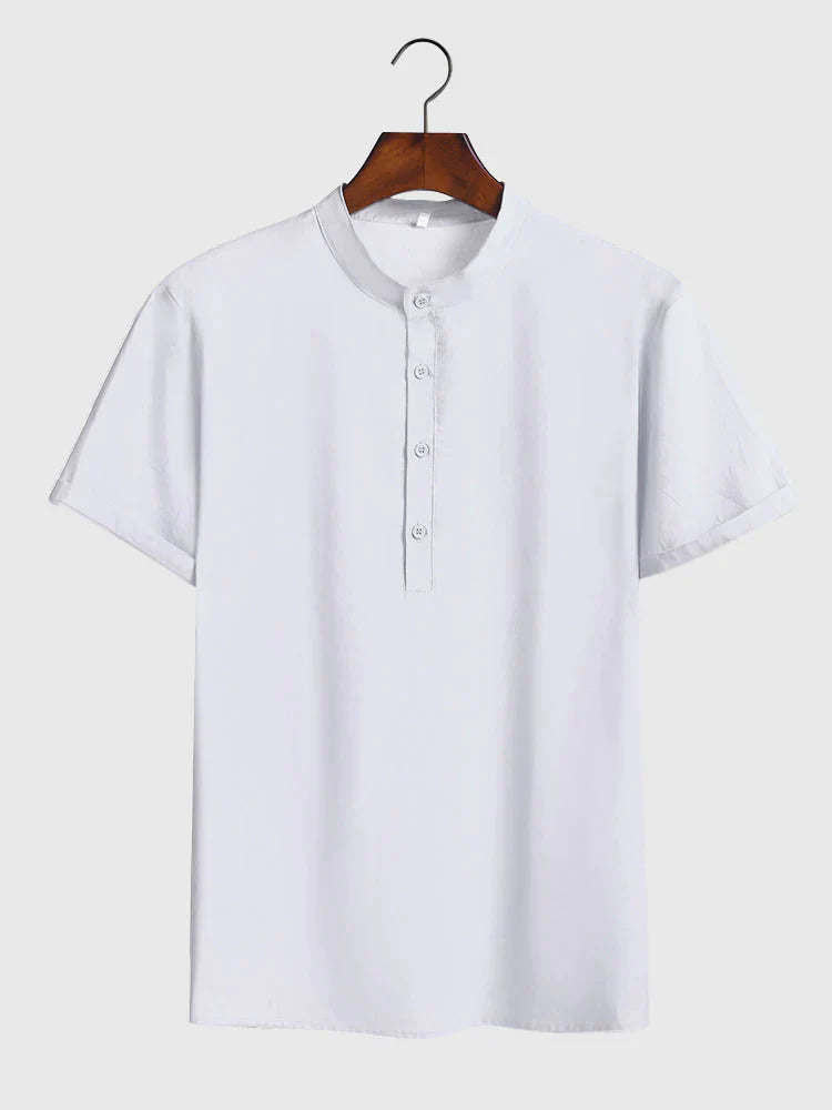 Coofandy Cotton Style U Neck T-shirt T-shirt coofandy White S 