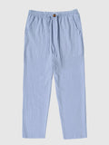 Coofandy Linen Style Yoga Pants With Pockets coofandystore Light Blue S 