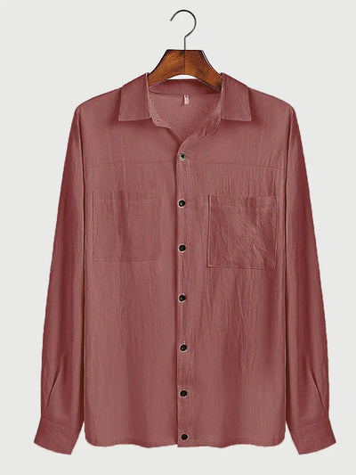Coofandy Cotton Style Shirt With Pocket coofandy Red S 