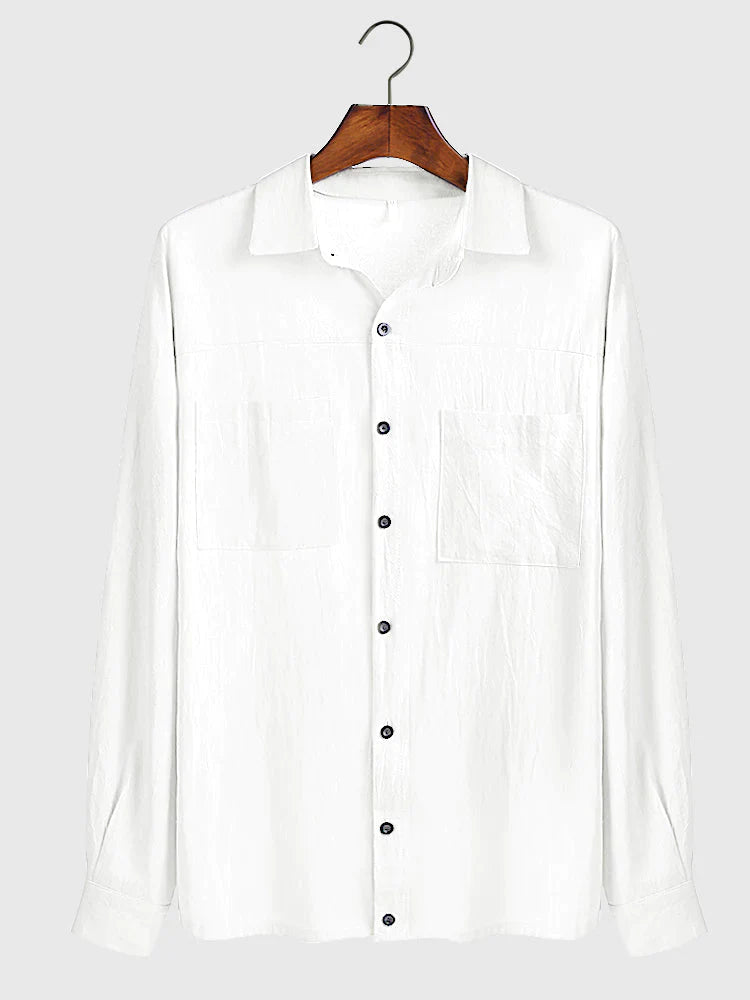 Coofandy Cotton Style Shirt With Pocket coofandy White S 