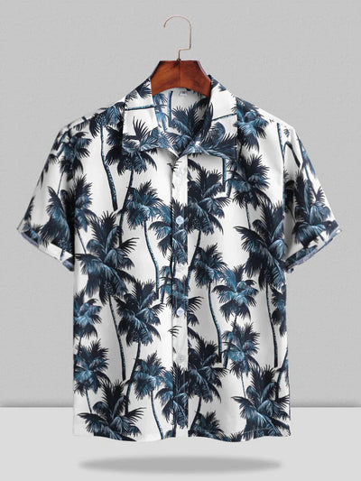 Coofandy Hawaiian coconut tree shirt Shirts coofandy White S 