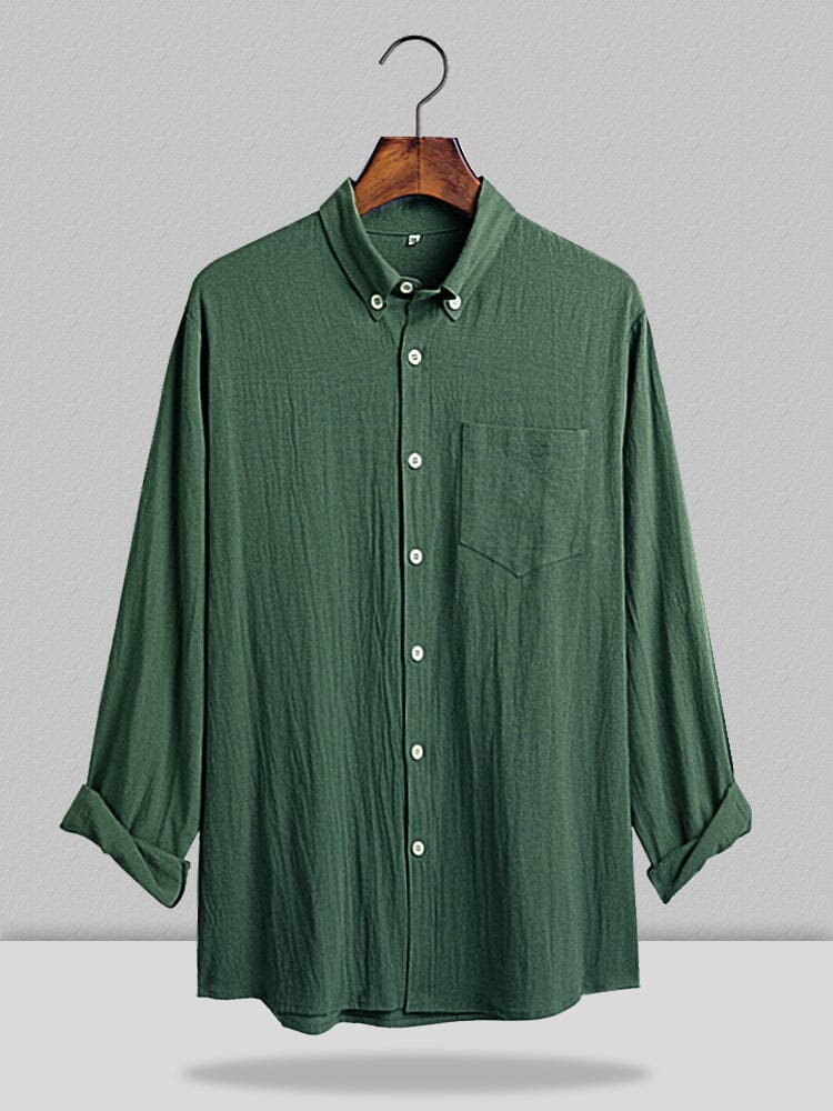 Coofandy Long Sleeves Shirt With Botton Shirts coofandy Green S 