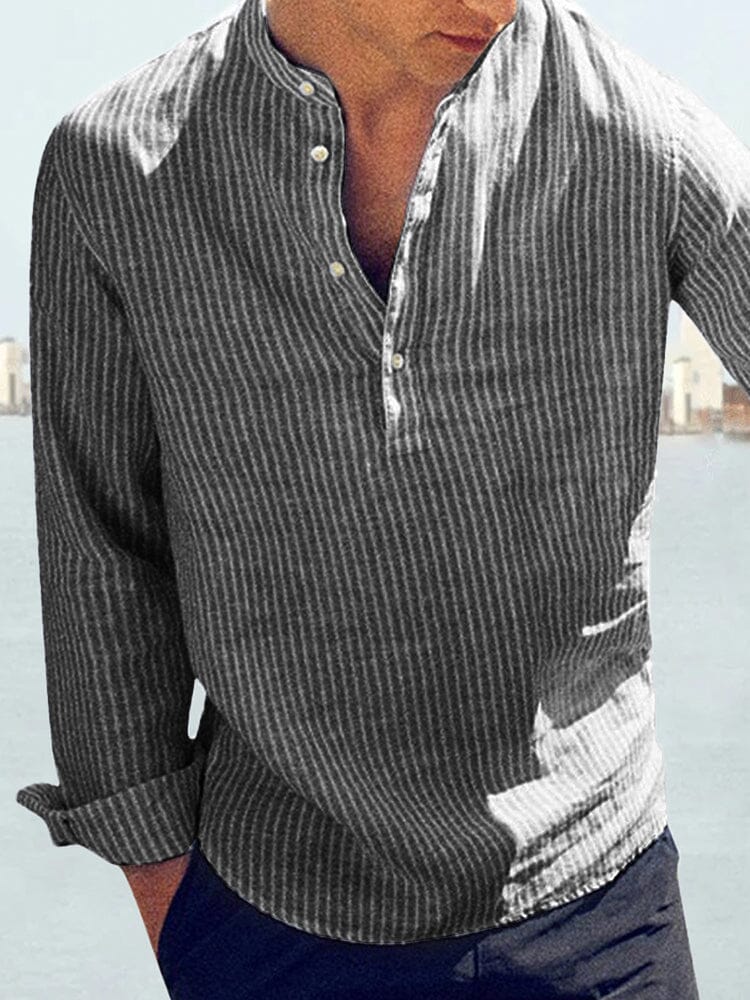 Cotton Linen Stripe Shirts - High Quality & Stylish Design