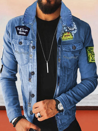 Coofandy lamb style with thick denim jacket coofandystore Clear Blue S 