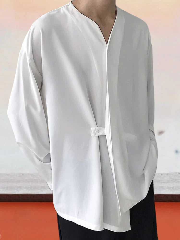 Solid Color Long Sleeve Shirt coofandystore 