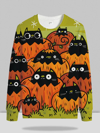 Halloween Pattern Sweater coofandystore Green S 