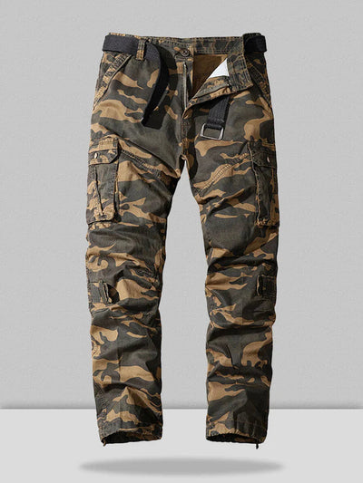 Camouflage Cargo Cotton Style Pants coofandystore Brown S/30 