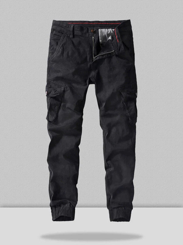 cotton style multi-pocket cargo pants coofandystore Black 29 