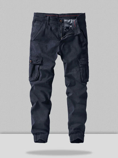 cotton style multi-pocket cargo pants coofandystore Navy Blue 29 