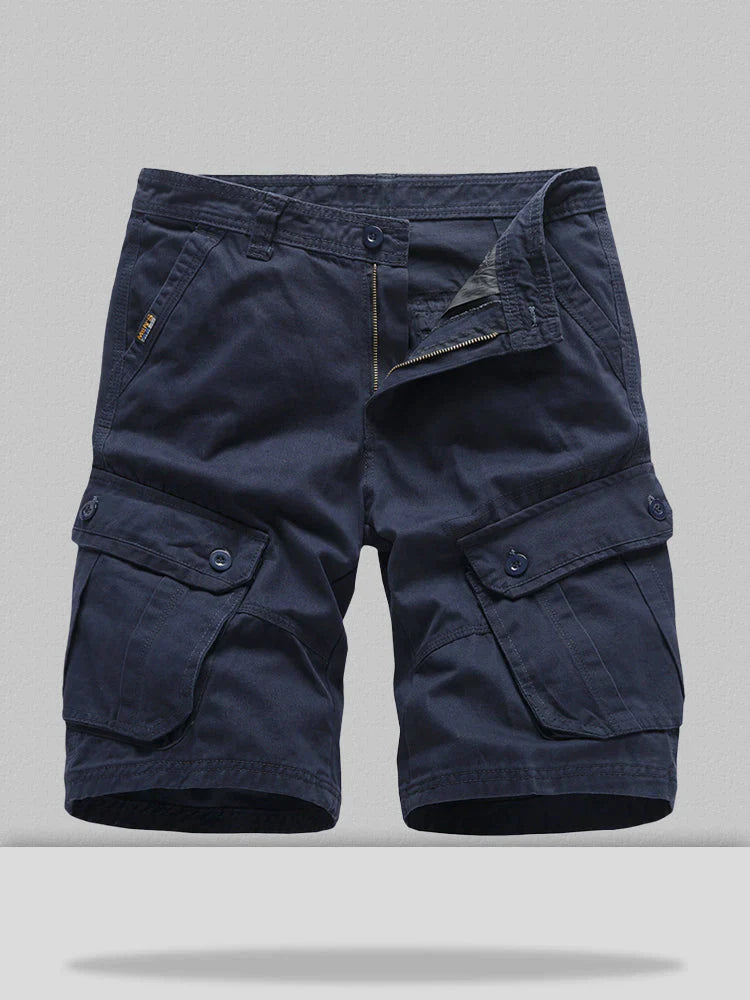 cropped trousers loose cotton style shorts coofandystore Navy Blue S/30 