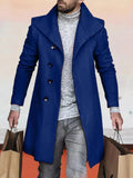 Coofandy Lapel Tweed Coat coofandystore Blue S 