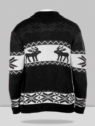 Christmas Jacquard Button Knit Sweater Jacket Coat coofandystore 
