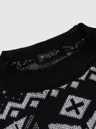 Christmas Snowflake Pullover Knit Sweater Bottoming Sweater Sweaters coofandystore 