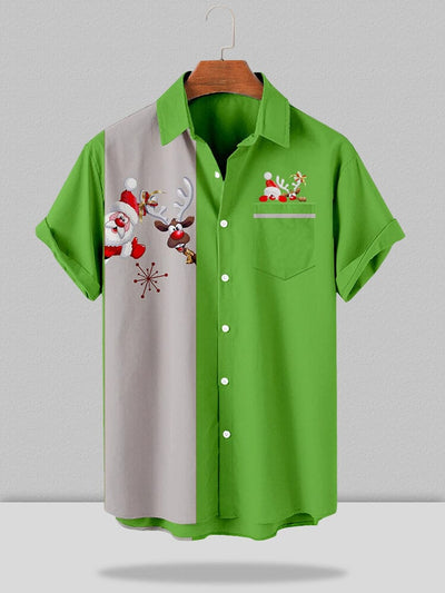 Christmas Santa Claus Top Shirts & Polos coofandystore Green S 