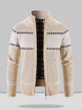 Christmas snowflake piece standing collar warm cardigan knitted jacket Sweaters coofandystore 