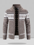 Christmas snowflake piece standing collar warm cardigan knitted jacket Sweaters coofandystore 