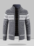 Christmas snowflake piece standing collar warm cardigan knitted jacket Sweaters coofandystore 