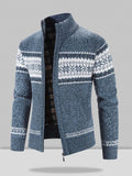 Christmas snowflake piece standing collar warm cardigan knitted jacket Sweaters coofandystore 
