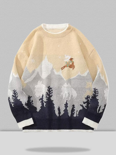 Christmas Graphic Sweater Sweaters coofandystore Apricot M 