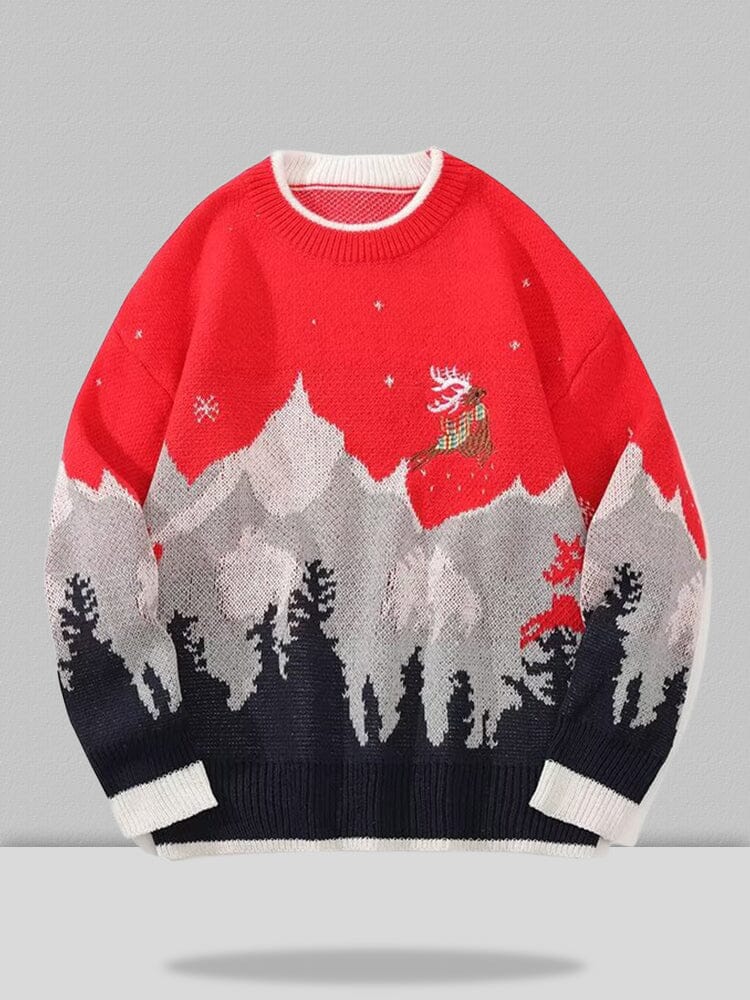 Christmas Graphic Sweater Sweaters coofandystore Red M 